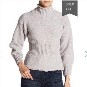 Few Moda Peplum Mock Neck Sweater